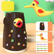 Woodpecker Magnetic Catch Worm Animal Birds Educate Fishing Toy