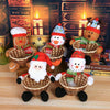 Christmas Candy Storage Box Decoration Bamboo Basket Bowl