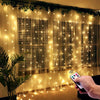 3M x 1M LED Curtain Fairy String Lights Wedding Party Christmas Decoration