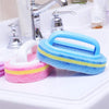 5Pcs Decontamination Sponge Brush with Handle Household Cleaning Bathtub Scrubber
