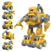 5-in-1 Construction Transform Robot Car Toys Kids Take Apart Vehicle Playsets