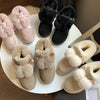 2021 Fashion Fuzzy Ball Solid Color Thicken Warm Snow Boots
