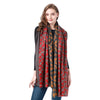 Womens Autumn Winter Retro Small Floral Stitching Scarf