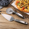 2Pcs Kitchen Stainless Steel Pizza Wheel Cutter Shovel Set