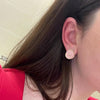 Irregular Enamel Star Moon Round Stud Earrings for Women Girls
