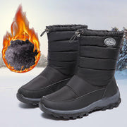 Warm Mid-Calf Boots Casual Winter Boots Anti-Slip Cold Weather Outdoor Walking Shoes