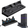 For PS4 Vertical Stand Cooling Fan Controller Charging Dock Station Stand