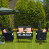 4-Seater Rattan Garden Furniture Patio Conversation Set