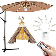 Patio Parasol String Light 8 Function Battery Box with Remote Control
