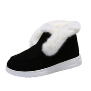 Women's Ankle Boots Winter Solid Color Warm Suede Plush Snow Boots