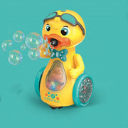 Kids Electric Cartoon Duck Bubble Maker Machine Toy