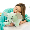 2-in-1 Cute Cartoon Elephant Pillow Blanket for Home Office