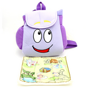 New Kindergarten Purple Dora Explorer Backpack with Map