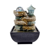 Creative Desktop Fountain with LED Lights Meditation Relax Ornament