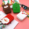 Santa Claus Christmas Tree Crossbody Bag Squeeze Toy for Kids