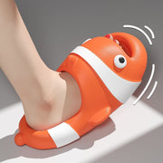 Casual Cute Cartoon Clown Fish Home Bathroom Thick Bottom Outer Slip Resistant Slippers