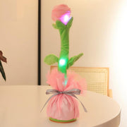 Dancing Singing Rose Flower Electronic Plush Toys with Light