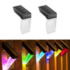 2 Pack Solar Waterproof Warm White RGB Color Changing Fence Lights