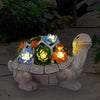 Solar Outdoor Garden Turtle Statue Ornament LED Light