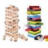 48/54pcs Wooden Building Blocks Kids Stacking Game Educational Toys Set