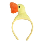 Funny Duck Headband White Yellow Cute Animal Face Wash Hairbands