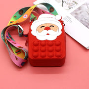 Santa Claus Christmas Tree Crossbody Bag Squeeze Toy for Kids