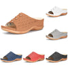 Ladies Comfy Sandal Platform Flat Sole Casual Shoes Women PU Leather Slipper