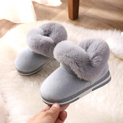 Kids Shoes for Girls Snow Boots Winter Plush Warm Shoes Outdoor Non-slip Slippers