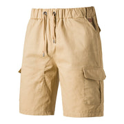 Mens Cotton Summer Lace Up Elasticated Shorts with Pockets