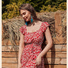Summer Women Slim Fit Floral Print Mini Casual Short Dress