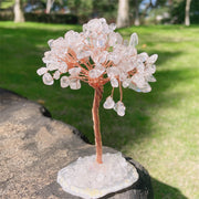 Natural Crystal Lucky Tree with Cluster Base for Home Decoration
